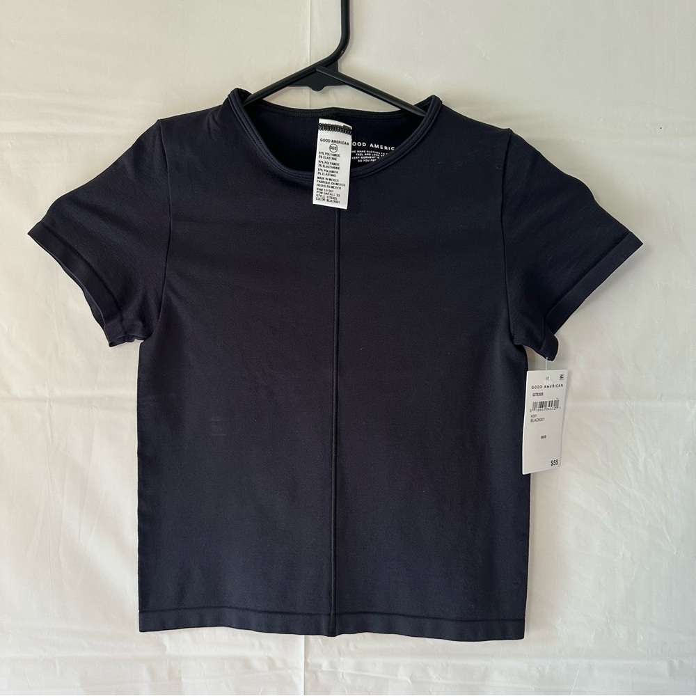 Black Short Sleeve Top